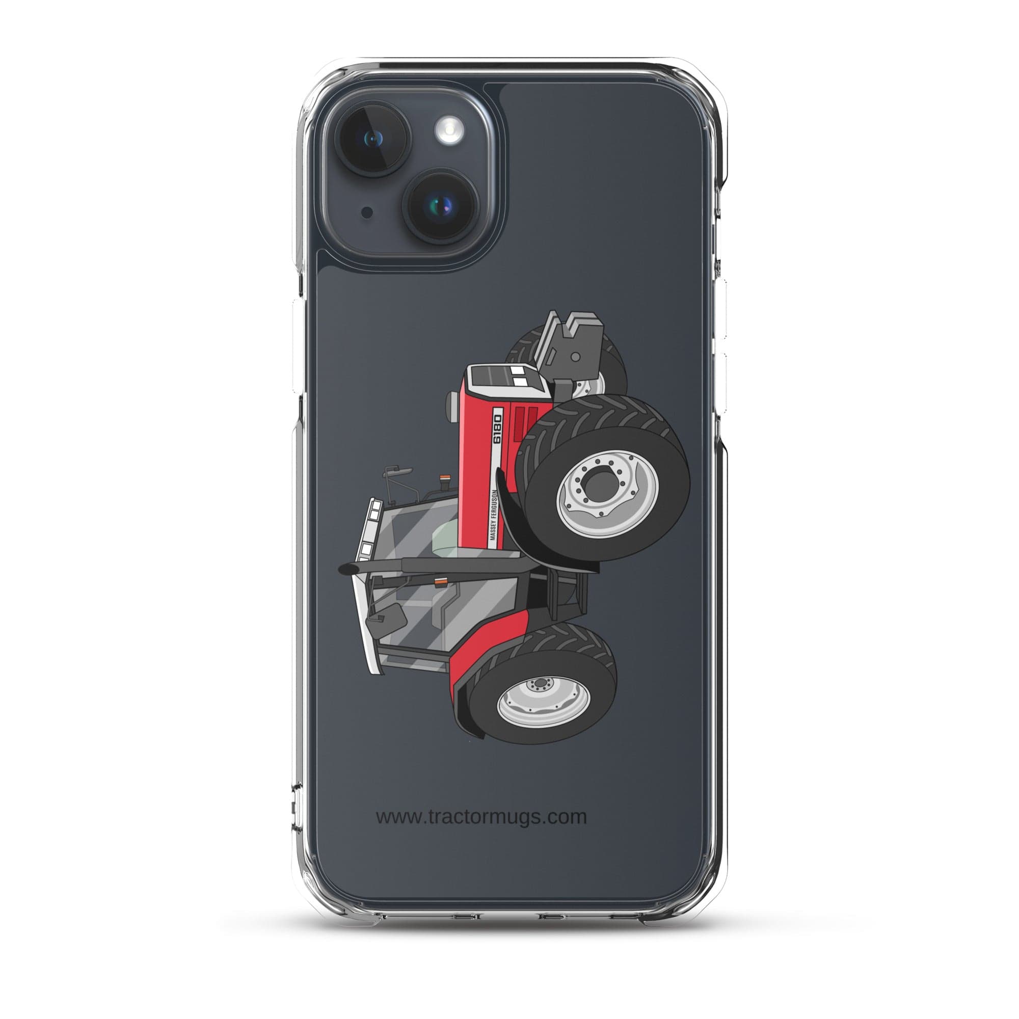 The Tractor Mugs Store iPhone 15 Plus Massey Ferguson 6180 | Clear Case for iPhone® Quality Farmers Merch