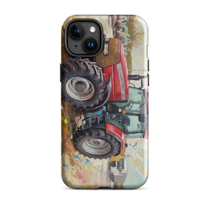 The Tractor Mugs Store iPhone 15 Plus McCormick MTX 150 Signature Edition Splash Art | Tough Case for iPhone® Quality Farmers Merch