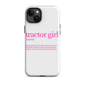 The Tractor Mugs Store iPhone 15 Plus TRACTOR GIRL | Tough Case for iPhone® Quality Farmers Merch