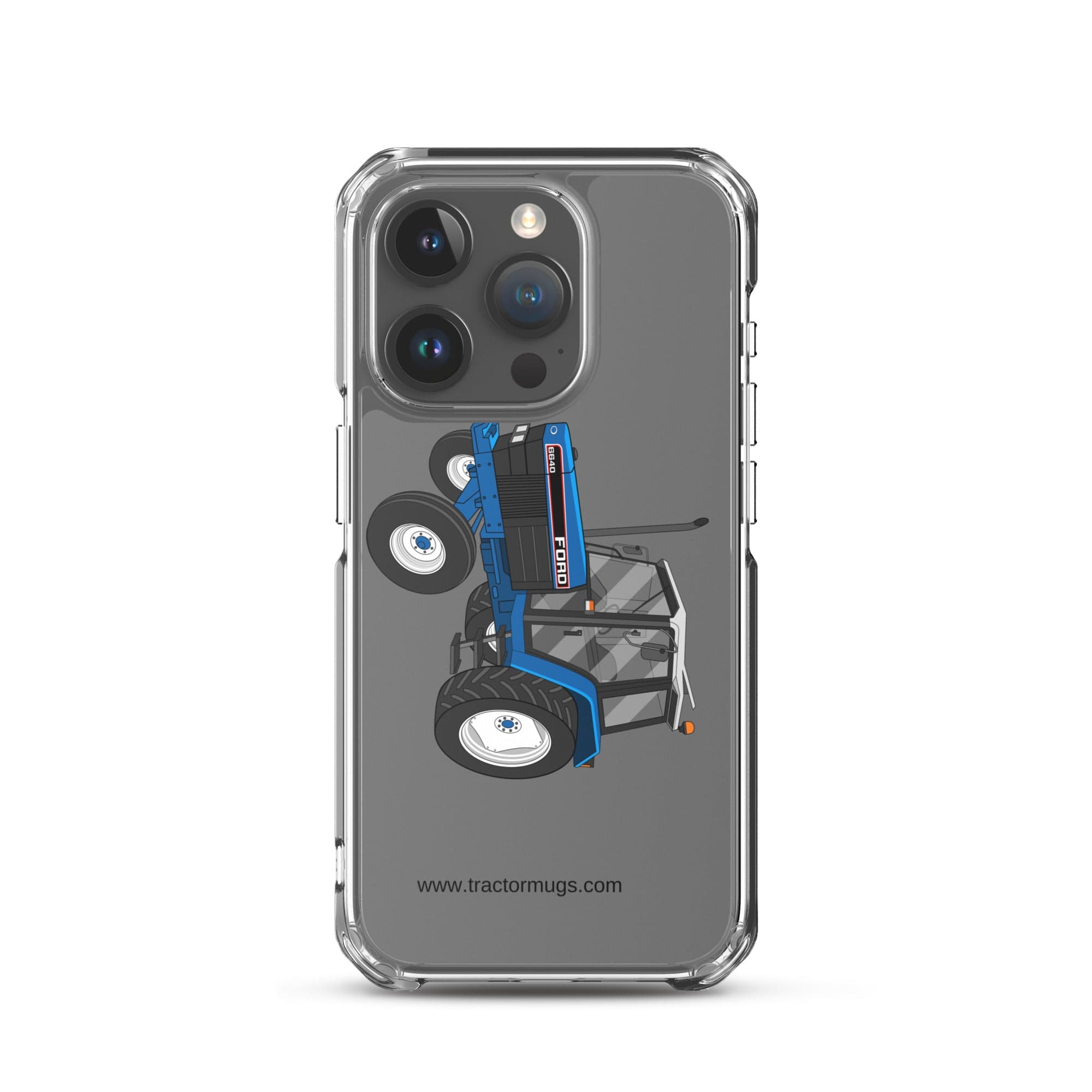 The Tractor Mugs Store iPhone 15 Pro Ford 6640 2WD | Clear Case for iPhone® Quality Farmers Merch