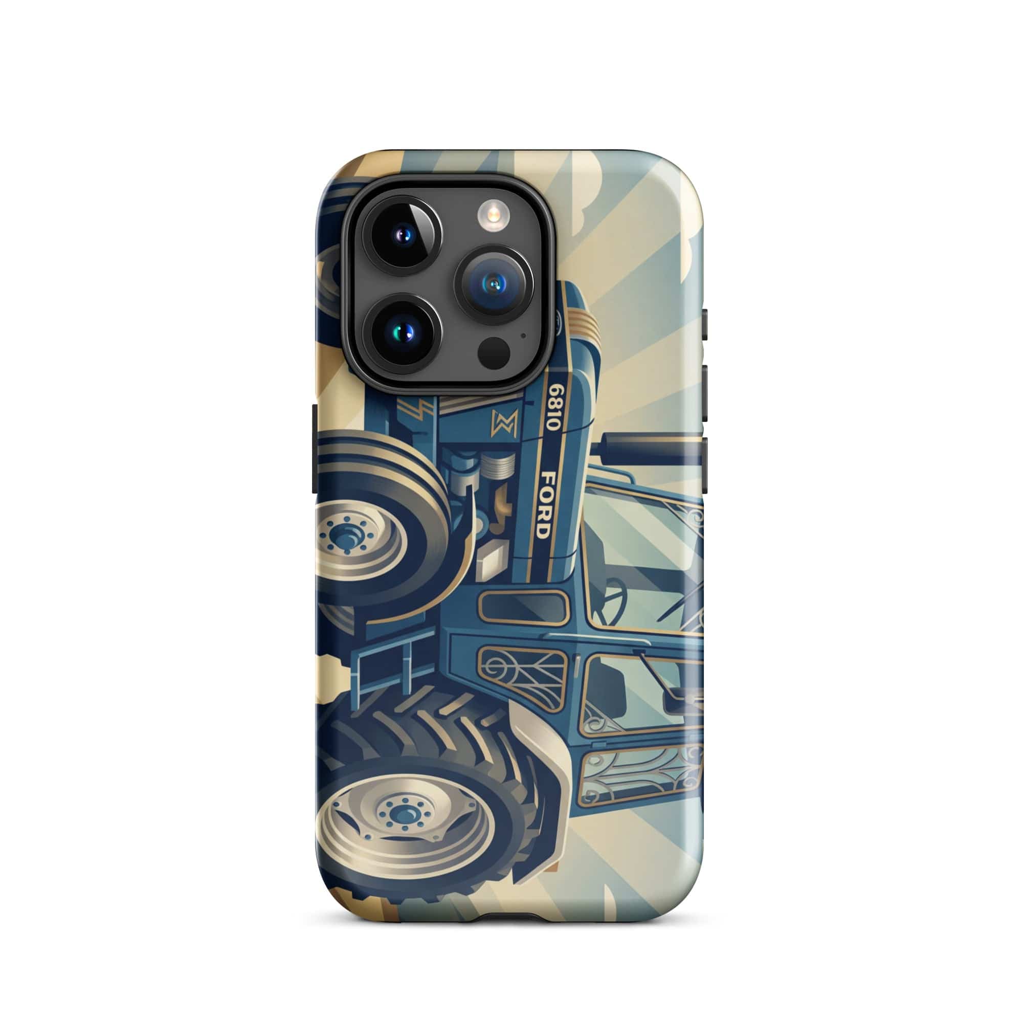 The Tractor Mugs Store iPhone 15 Pro Ford 6810 2WD | Art Deco Tough Case for iPhone® Quality Farmers Merch