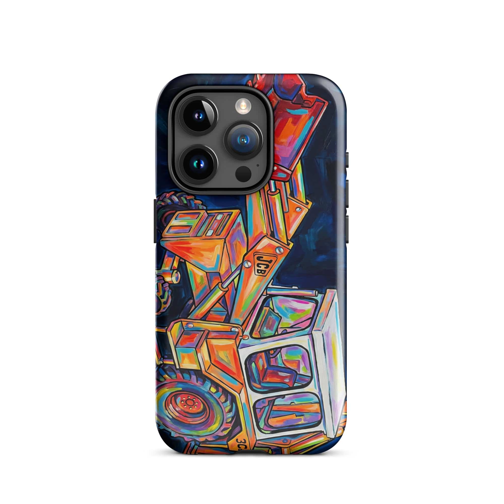 The Tractor Mugs Store iPhone 15 Pro JCB 3C II | Splash Art Tough Case for iPhone® Quality Farmers Merch