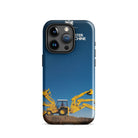 The Tractor Mugs Store iPhone 15 Pro JCB 3CX Sitemaster Advert (1988) | Tough Case for iPhone® Quality Farmers Merch