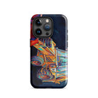 The Tractor Mugs Store iPhone 15 Pro JCB 3CX White Cabin | Splash Art Tough Case for iPhone® Quality Farmers Merch