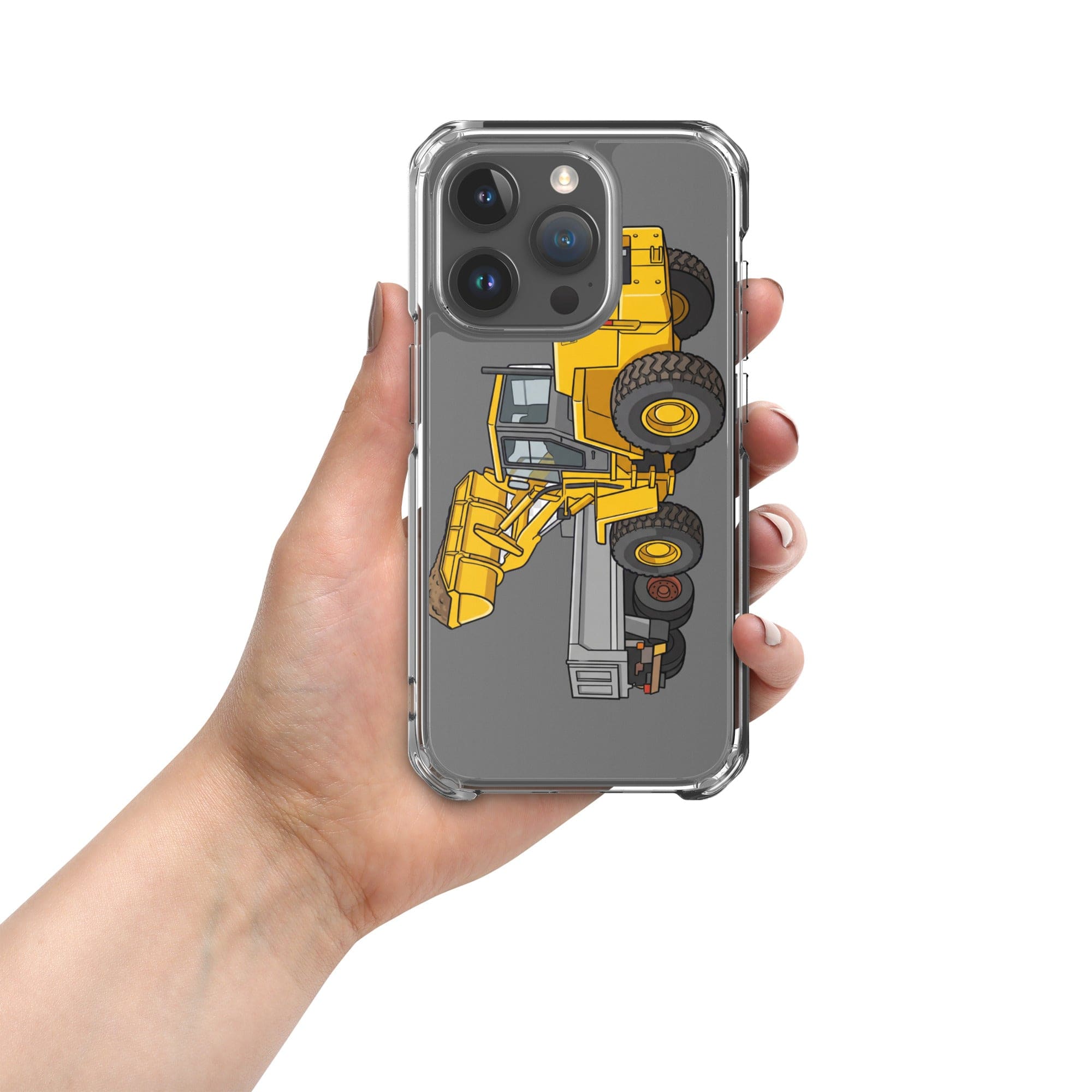The Tractor Mugs Store iPhone 15 Pro JCB 435 Loader | Clear Case for iPhone® Quality Farmers Merch