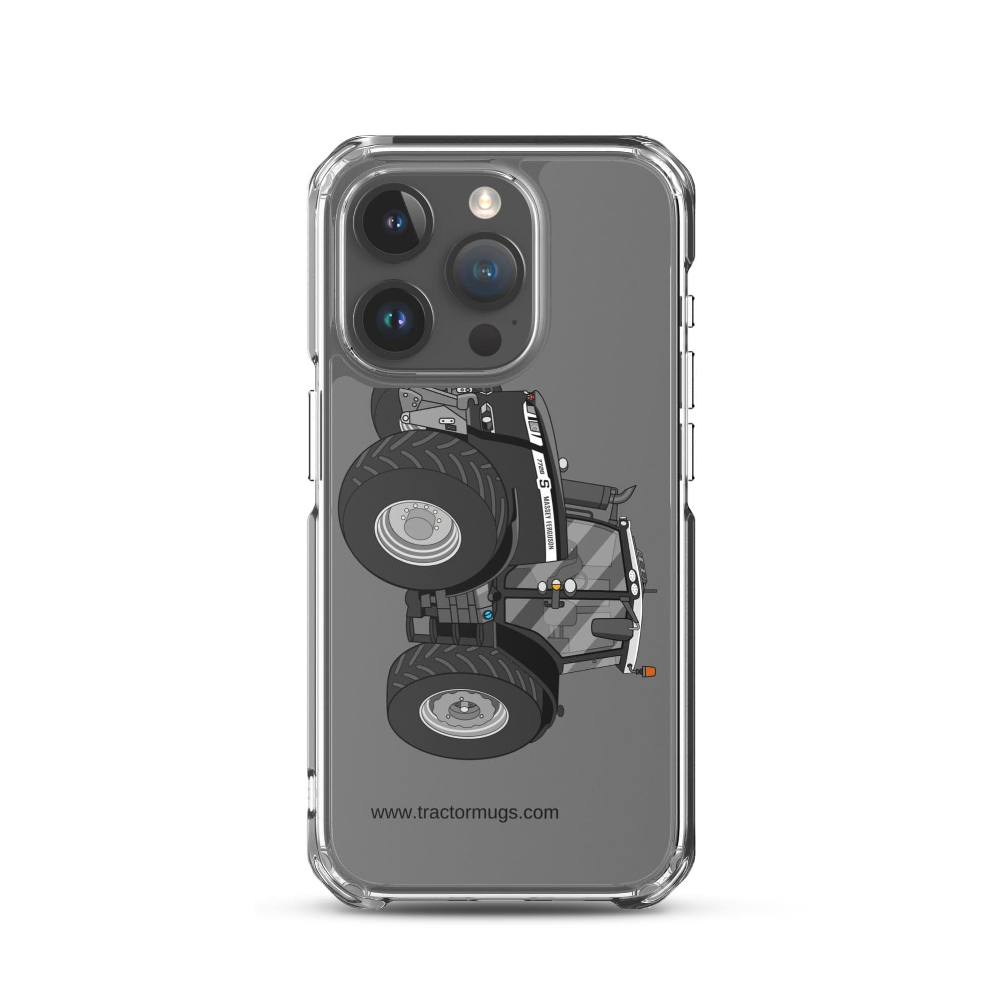 The Tractor Mugs Store iPhone 15 Pro Massey Ferguson 7726S Black Beauty | Clear Case for iPhone® Quality Farmers Merch