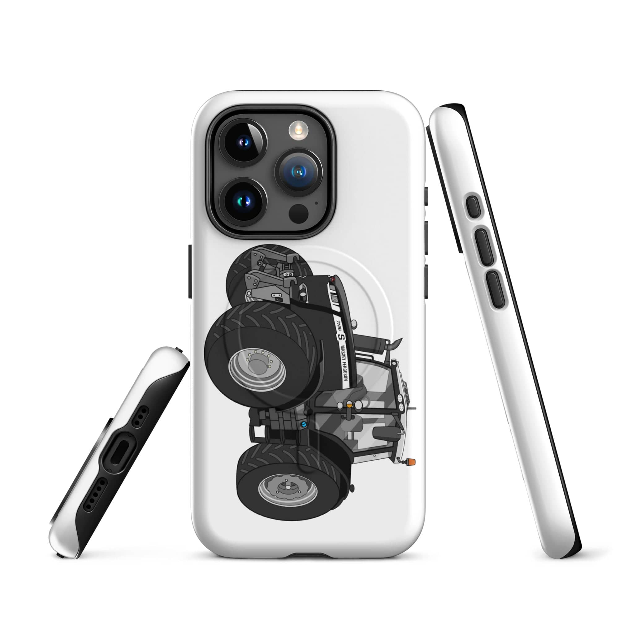 The Tractor Mugs Store iPhone 15 Pro Massey Ferguson 7726S Black Beauty | MagSafe® tough case for iPhone® Quality Farmers Merch