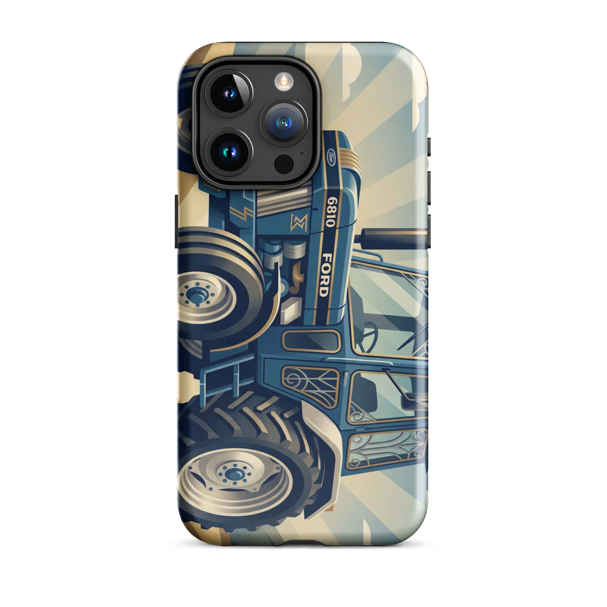 The Tractor Mugs Store iPhone 15 Pro Max Ford 6810 2WD | Art Deco Tough Case for iPhone® Quality Farmers Merch