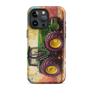 The Tractor Mugs Store iPhone 15 Pro Max John Deere 4755 Splash Art | Tough Case for iPhone® Quality Farmers Merch