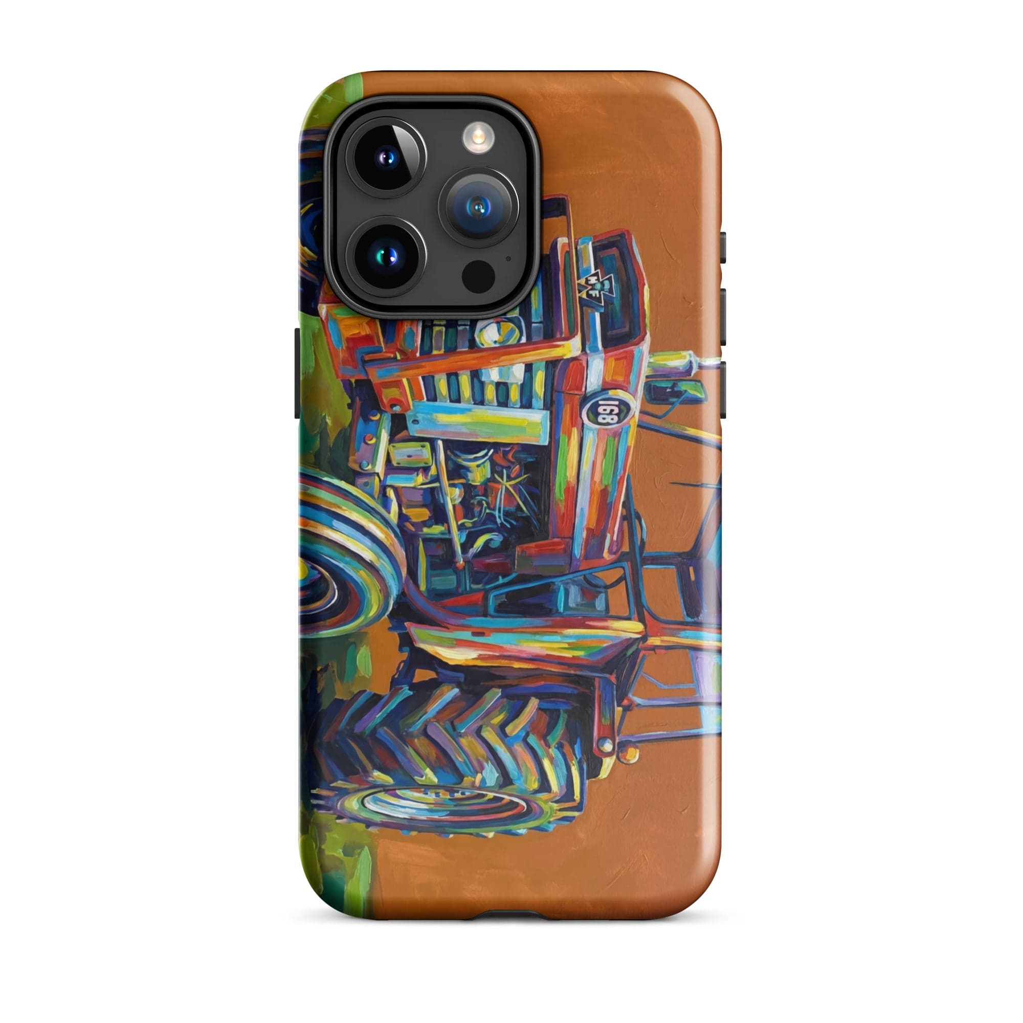 The Tractor Mugs Store iPhone 15 Pro Max Massey Ferguson 168 | Splash Art Tough Case for iPhone® Quality Farmers Merch