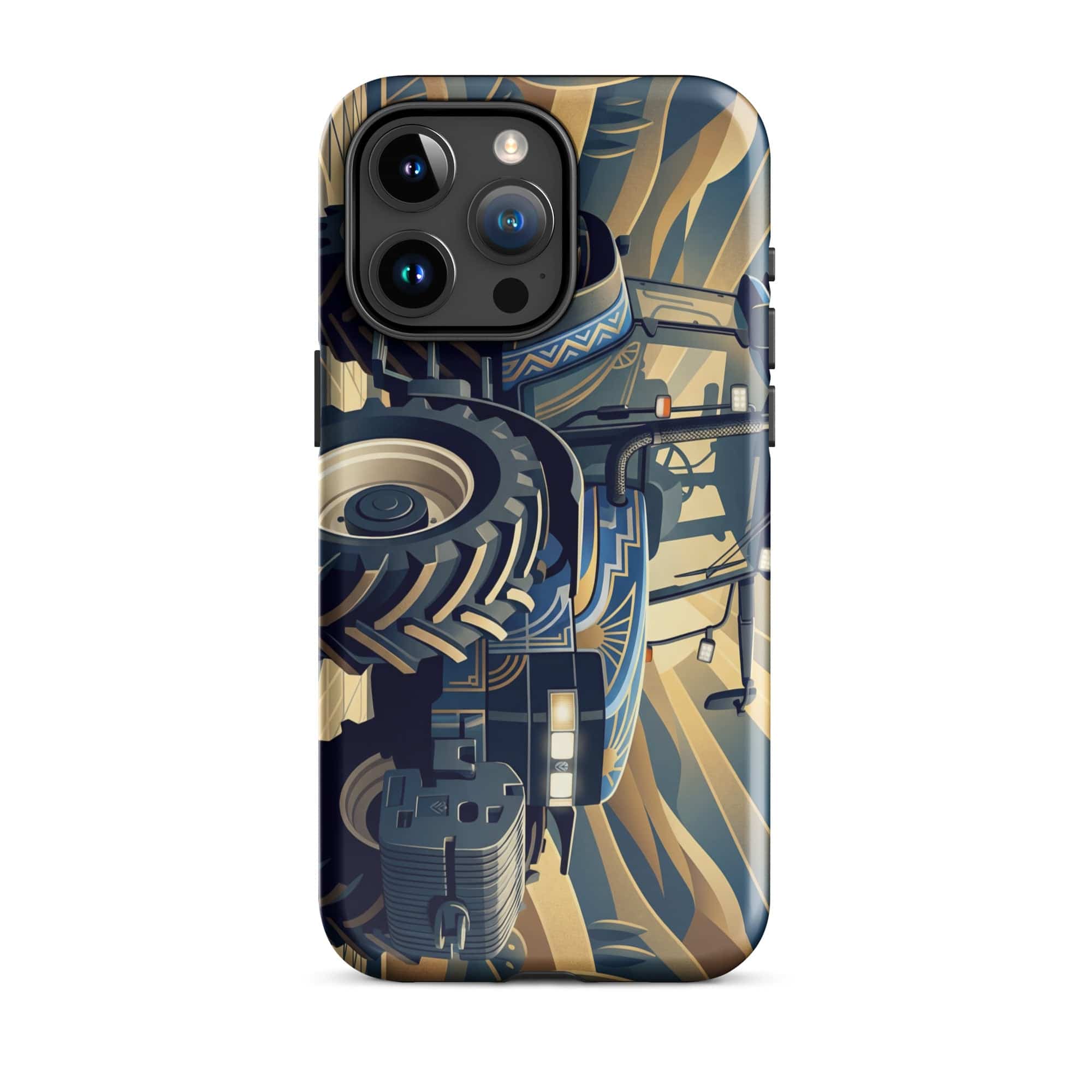 The Tractor Mugs Store iPhone 15 Pro Max New Holland TM 155  | Art Deco Tough Case for iPhone® Quality Farmers Merch