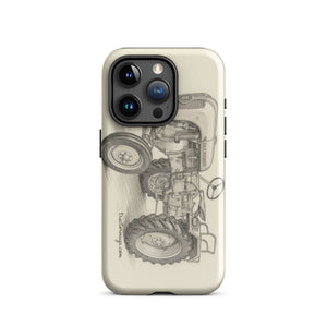 The Tractor Mugs Store iPhone 15 Pro Porsche Diesel A111 Pencil Sketch | Tough Case for iPhone® Quality Farmers Merch
