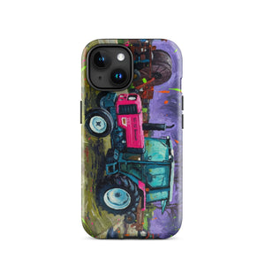The Tractor Mugs Store iPhone 15 Renault 65-32 MX Splash Art | Tough Case for iPhone® Quality Farmers Merch