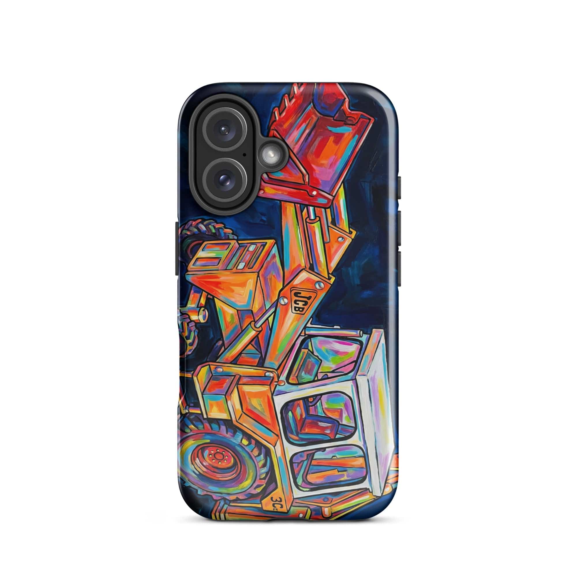 The Tractor Mugs Store iPhone 16 JCB 3C II | Splash Art Tough Case for iPhone® Quality Farmers Merch