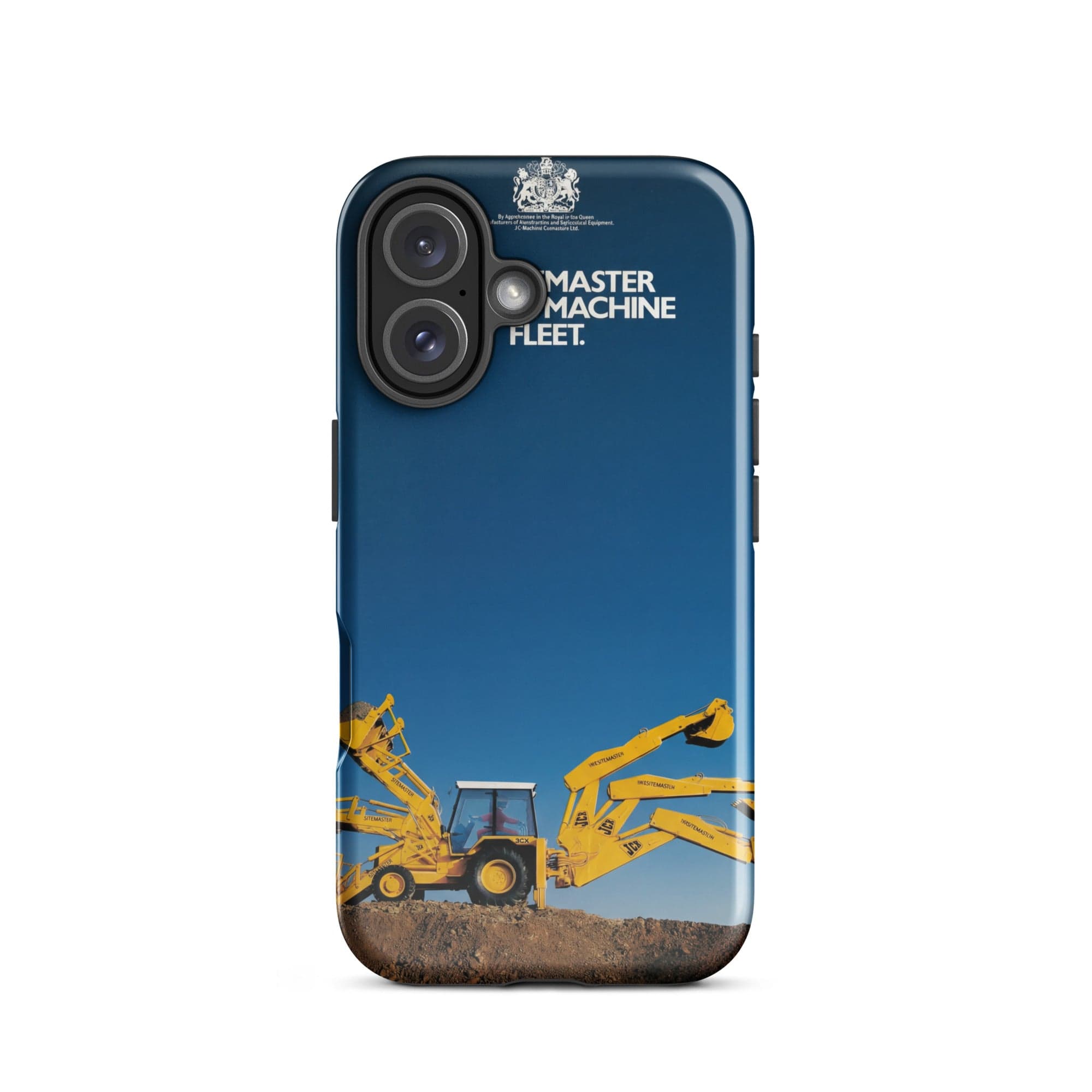 The Tractor Mugs Store iPhone 16 JCB 3CX Sitemaster Advert (1988) | Tough Case for iPhone® Quality Farmers Merch