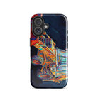 The Tractor Mugs Store iPhone 16 JCB 3CX White Cabin | Splash Art Tough Case for iPhone® Quality Farmers Merch