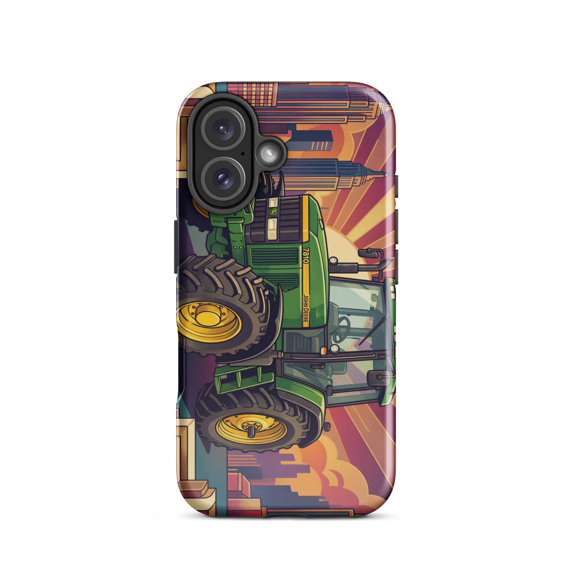 The Tractor Mugs Store iPhone 16 John Deere 7810 | Art Deco Tough Case for iPhone® Quality Farmers Merch