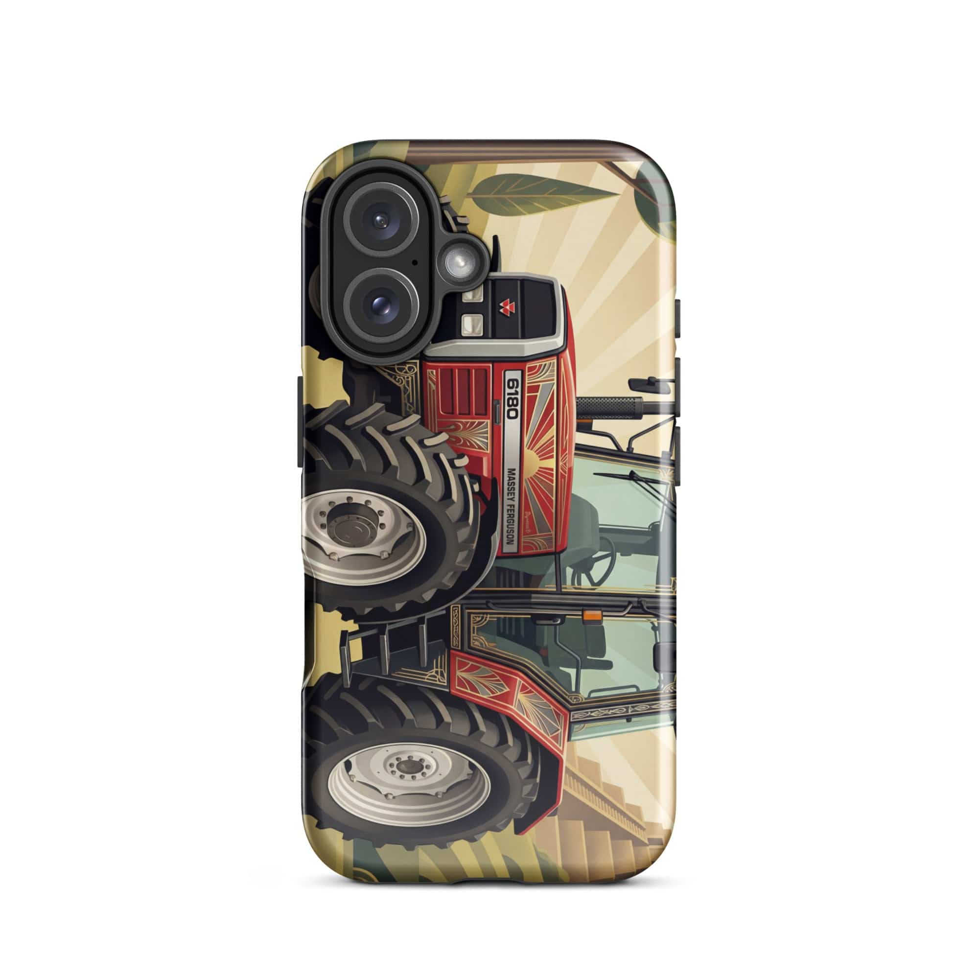 The Tractor Mugs Store iPhone 16 Massey Ferguson 6180 | Art Deco Tough Case for iPhone® Quality Farmers Merch