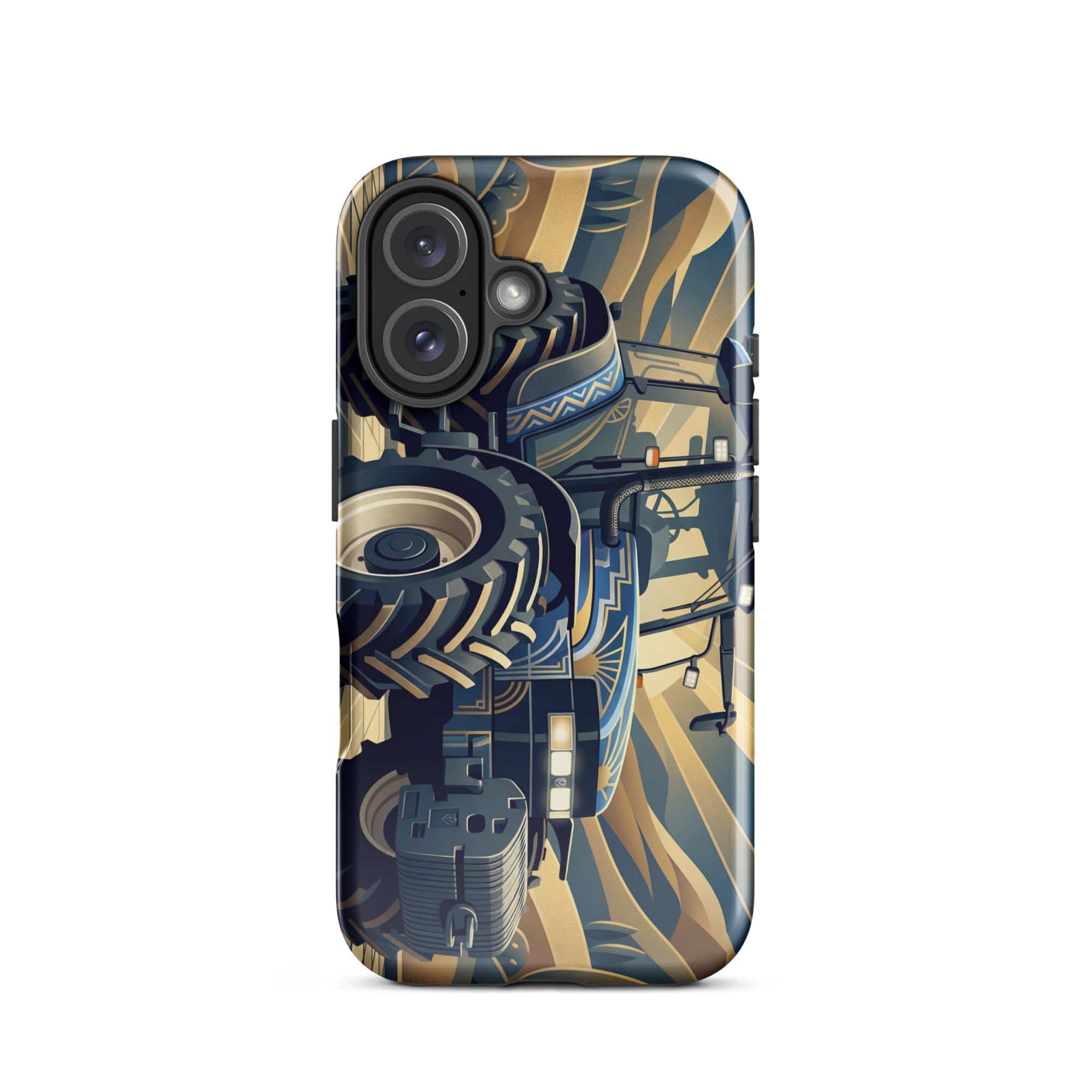 The Tractor Mugs Store iPhone 16 New Holland TM 155  | Art Deco Tough Case for iPhone® Quality Farmers Merch