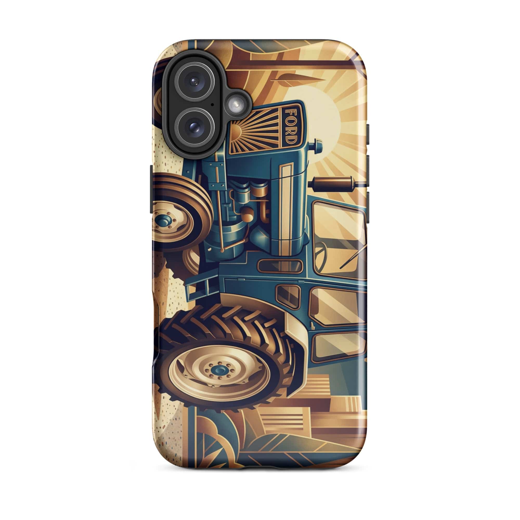 The Tractor Mugs Store iPhone 16 Plus Ford 5000 | Art Deco Tough Case for iPhone® Quality Farmers Merch