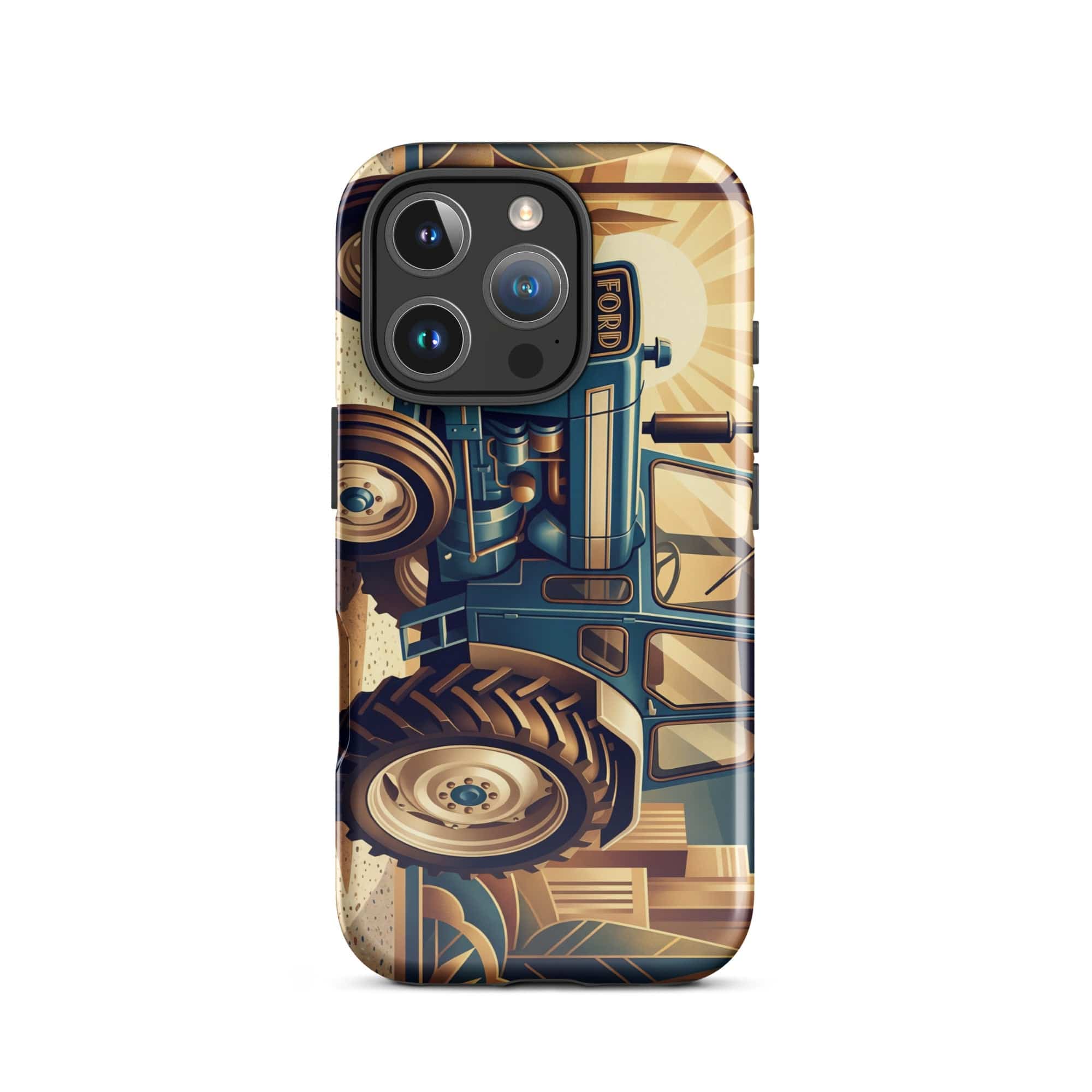 The Tractor Mugs Store iPhone 16 Pro Ford 5000 | Art Deco Tough Case for iPhone® Quality Farmers Merch