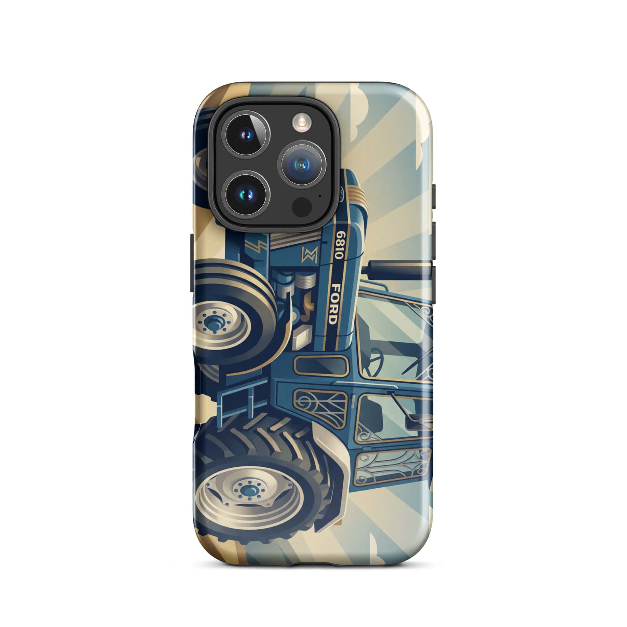 The Tractor Mugs Store iPhone 16 Pro Ford 6810 2WD | Art Deco Tough Case for iPhone® Quality Farmers Merch