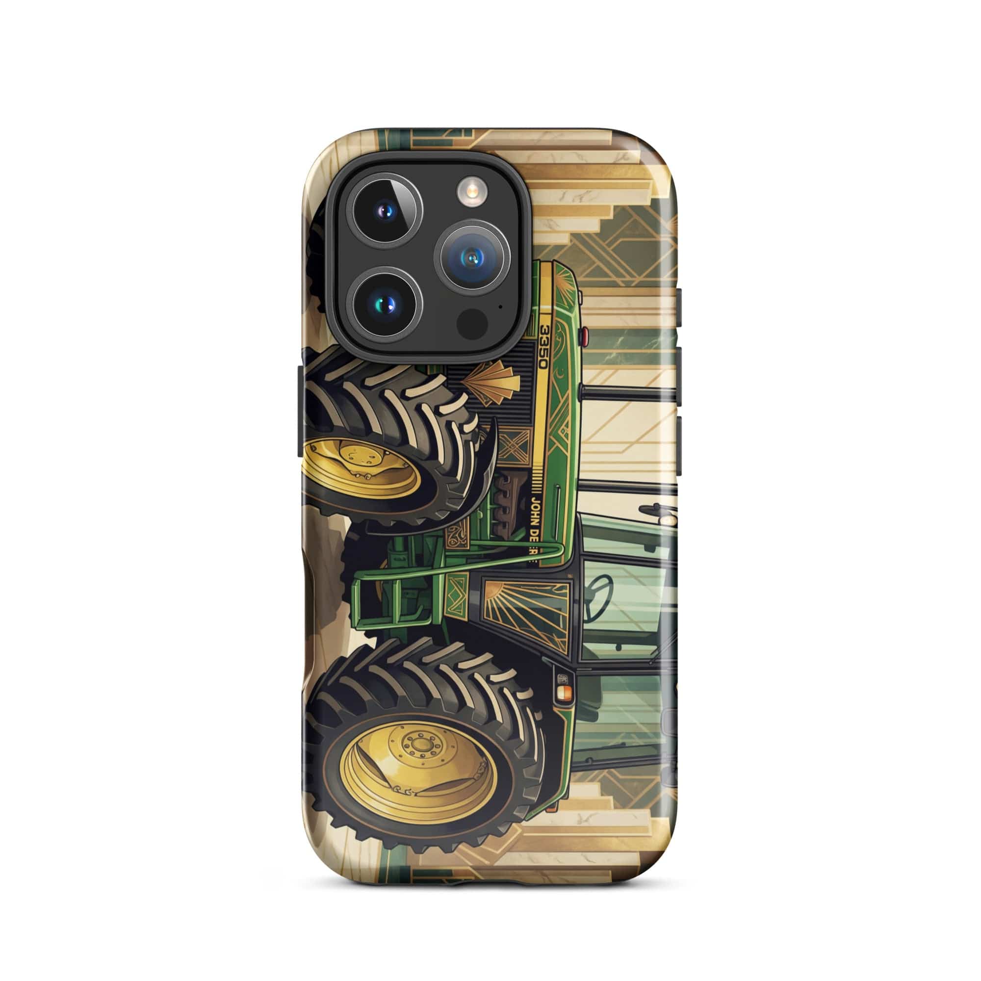 The Tractor Mugs Store iPhone 16 Pro John Deere 3350 | Art Deco Tough Case for iPhone® Quality Farmers Merch