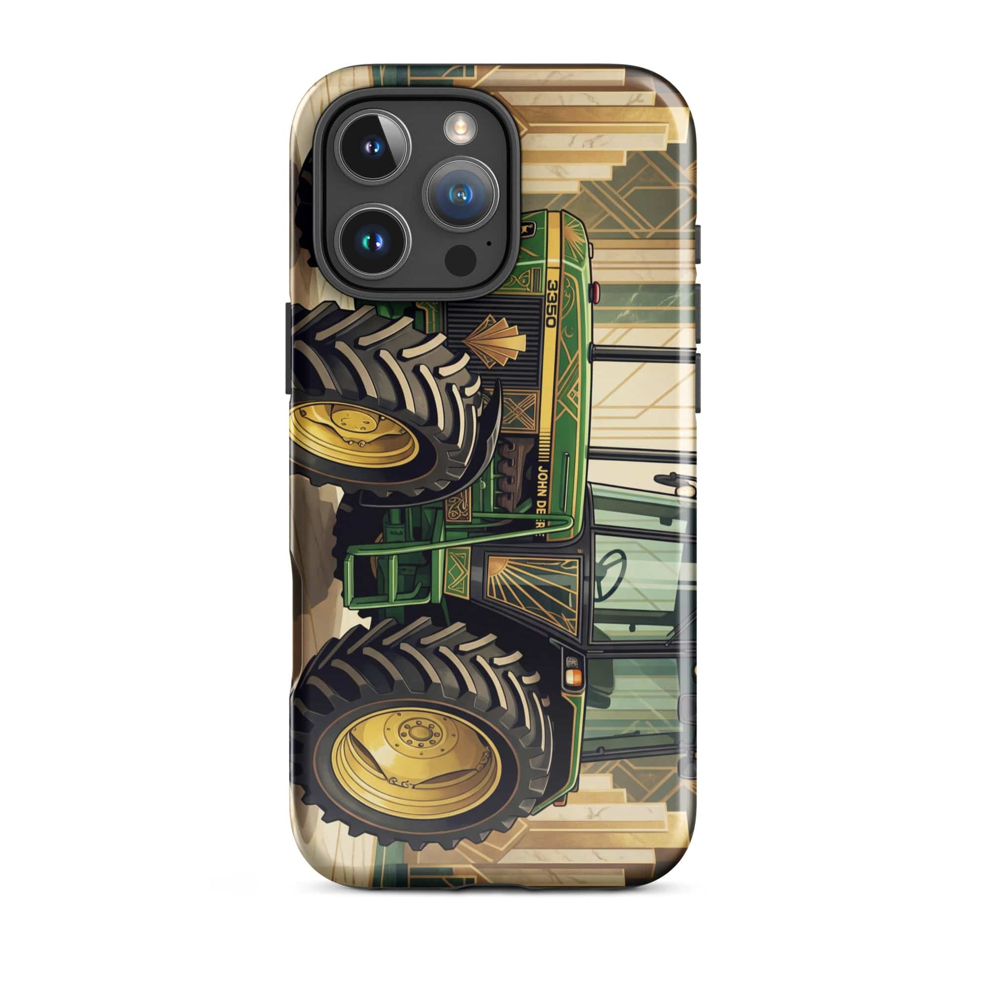 The Tractor Mugs Store iPhone 16 Pro Max John Deere 3350 | Art Deco Tough Case for iPhone® Quality Farmers Merch