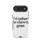 The Tractor Mugs Store iPhone 17 Air I'D RATHER BE CHEW'N GRASS | Tough Case for iPhone® Quality Farmers Merch