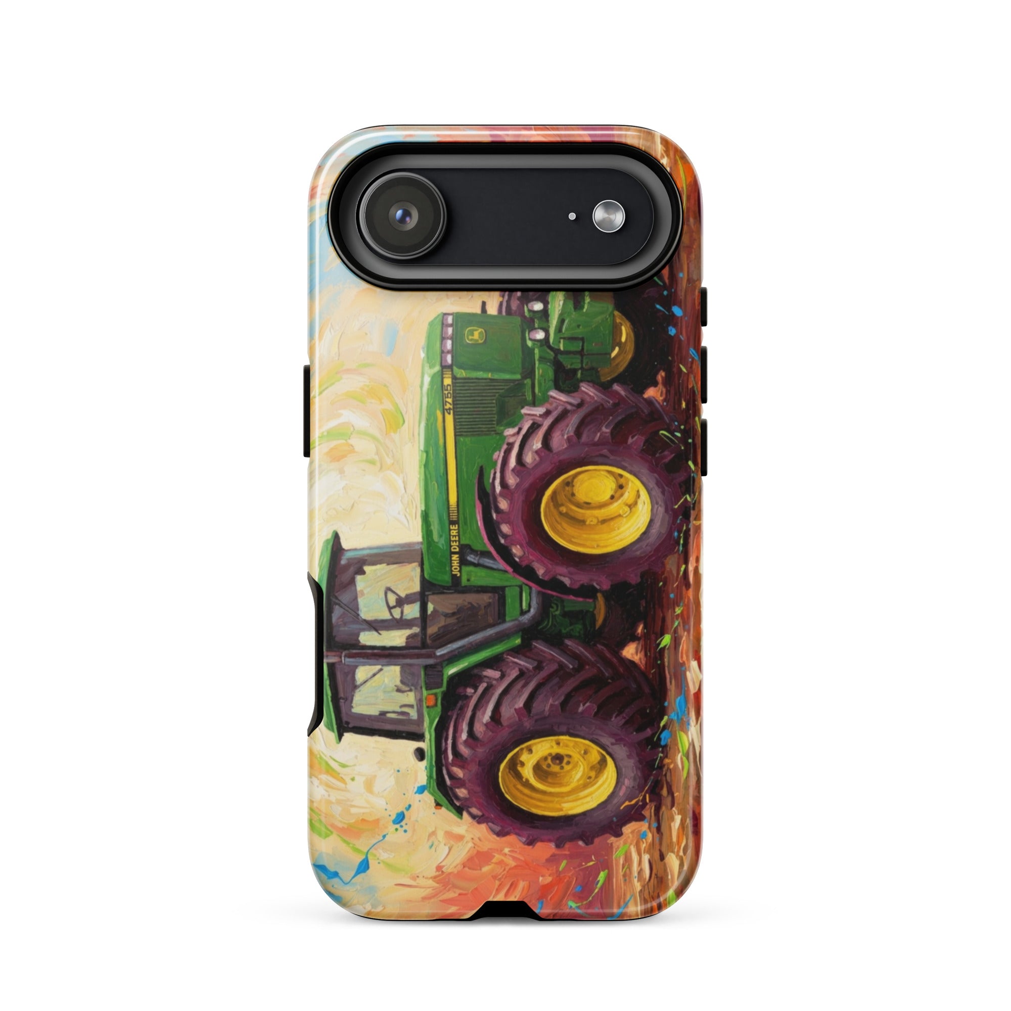 The Tractor Mugs Store iPhone 17 Air John Deere 4755 Splash Art | Tough Case for iPhone® Quality Farmers Merch