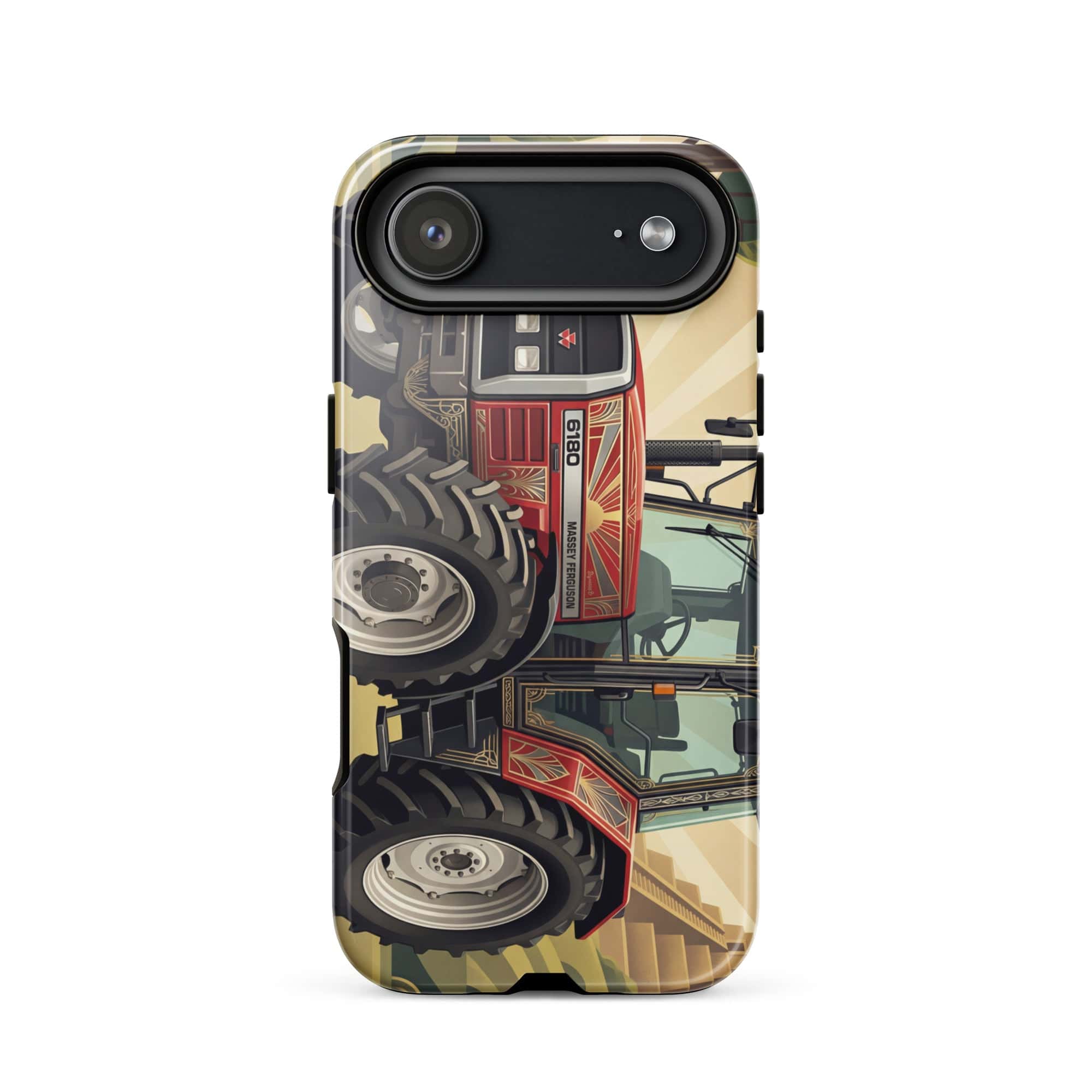 The Tractor Mugs Store iPhone 17 Air Massey Ferguson 6180 | Art Deco Tough Case for iPhone® Quality Farmers Merch
