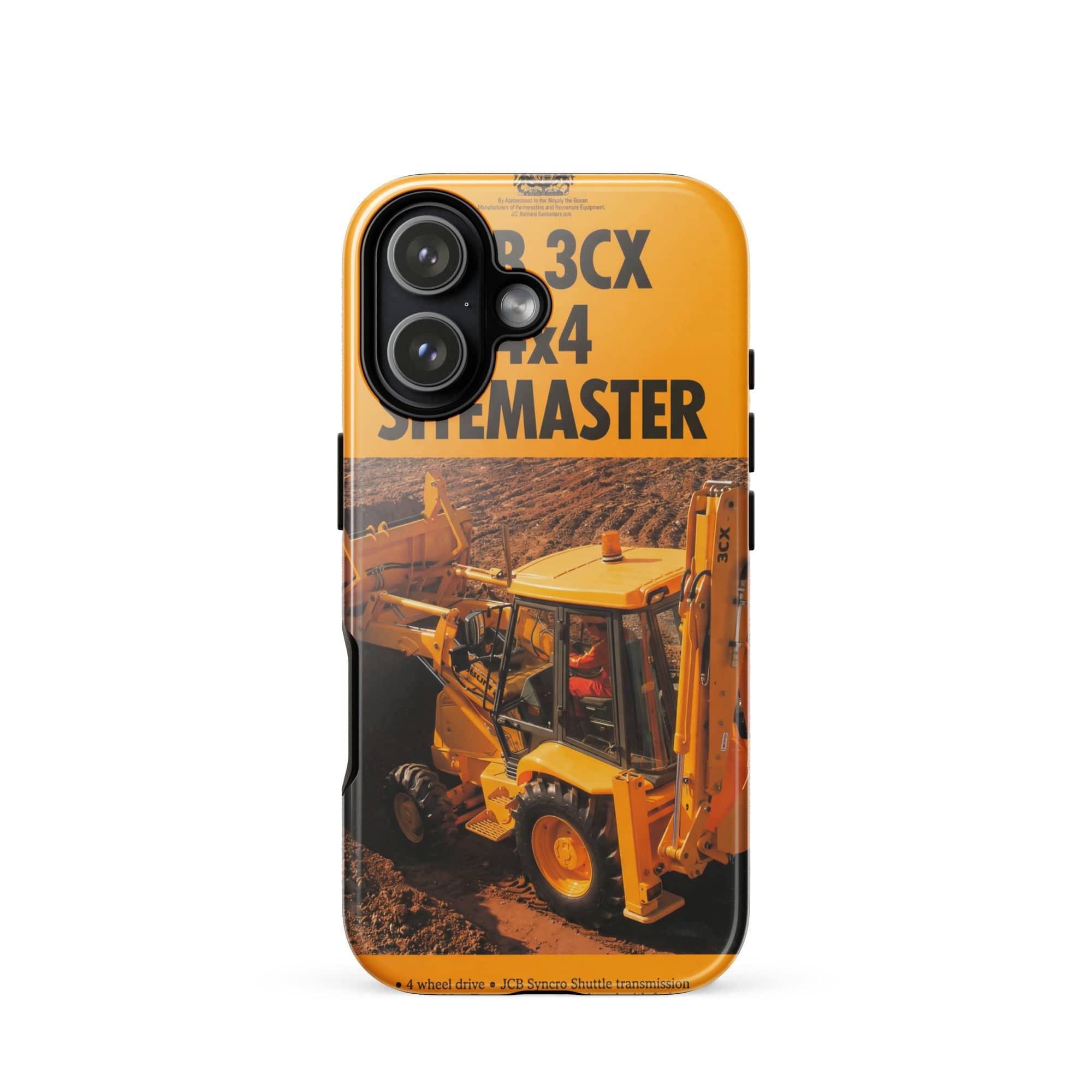 The Tractor Mugs Store iPhone 17 JCB 3CX Sitemaster Brochure | Tough Case for iPhone® Quality Farmers Merch