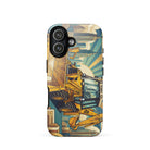 The Tractor Mugs Store iPhone 17 JCB 3CX TURBO | Art Deco Tough Case for iPhone® Quality Farmers Merch