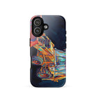 The Tractor Mugs Store iPhone 17 JCB 3CX White Cabin | Splash Art Tough Case for iPhone® Quality Farmers Merch