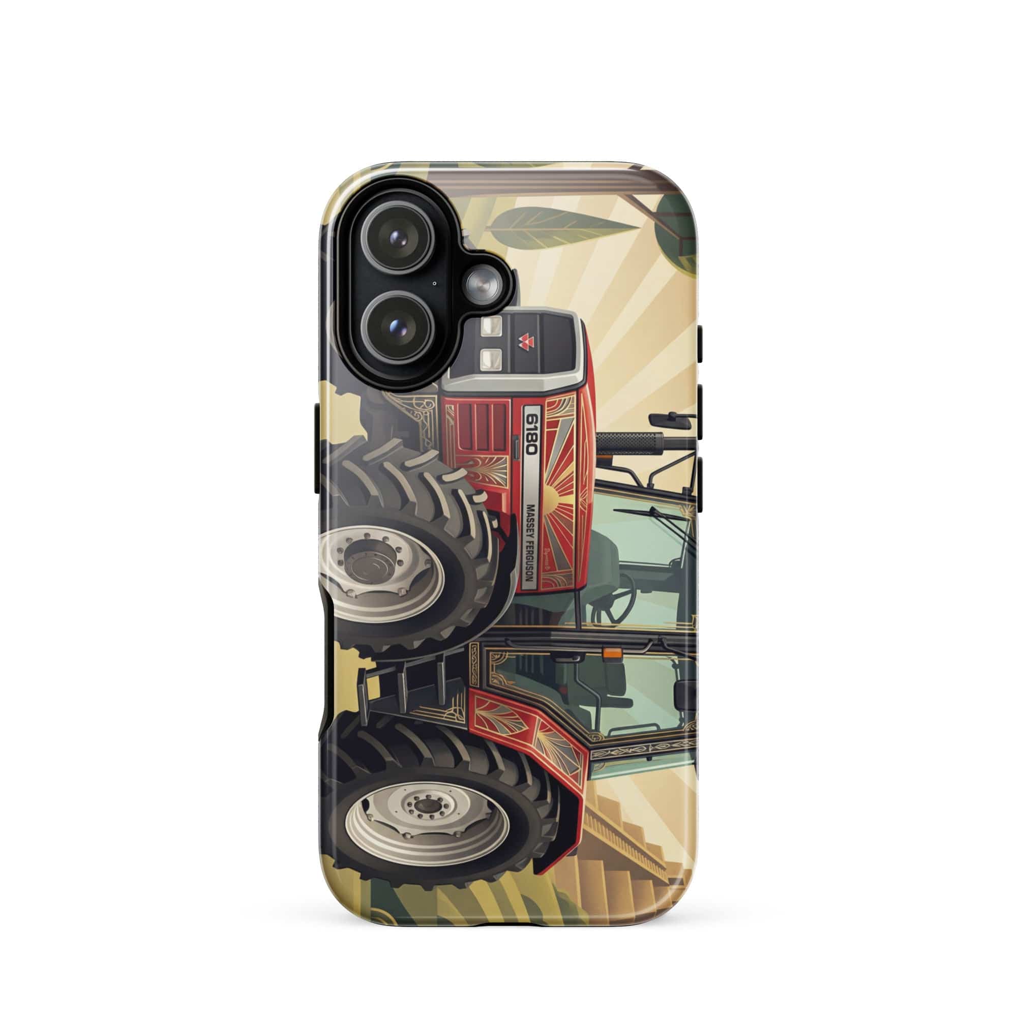 The Tractor Mugs Store iPhone 17 Massey Ferguson 6180 | Art Deco Tough Case for iPhone® Quality Farmers Merch