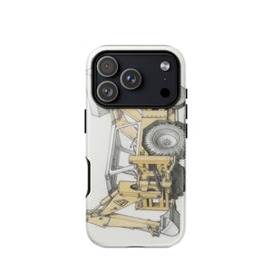 The Tractor Mugs Store iPhone 17 Pro JCB 3C II Pencil Sketch | Tough Case for iPhone® Quality Farmers Merch