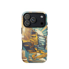 The Tractor Mugs Store iPhone 17 Pro JCB 3CX TURBO | Art Deco Tough Case for iPhone® Quality Farmers Merch