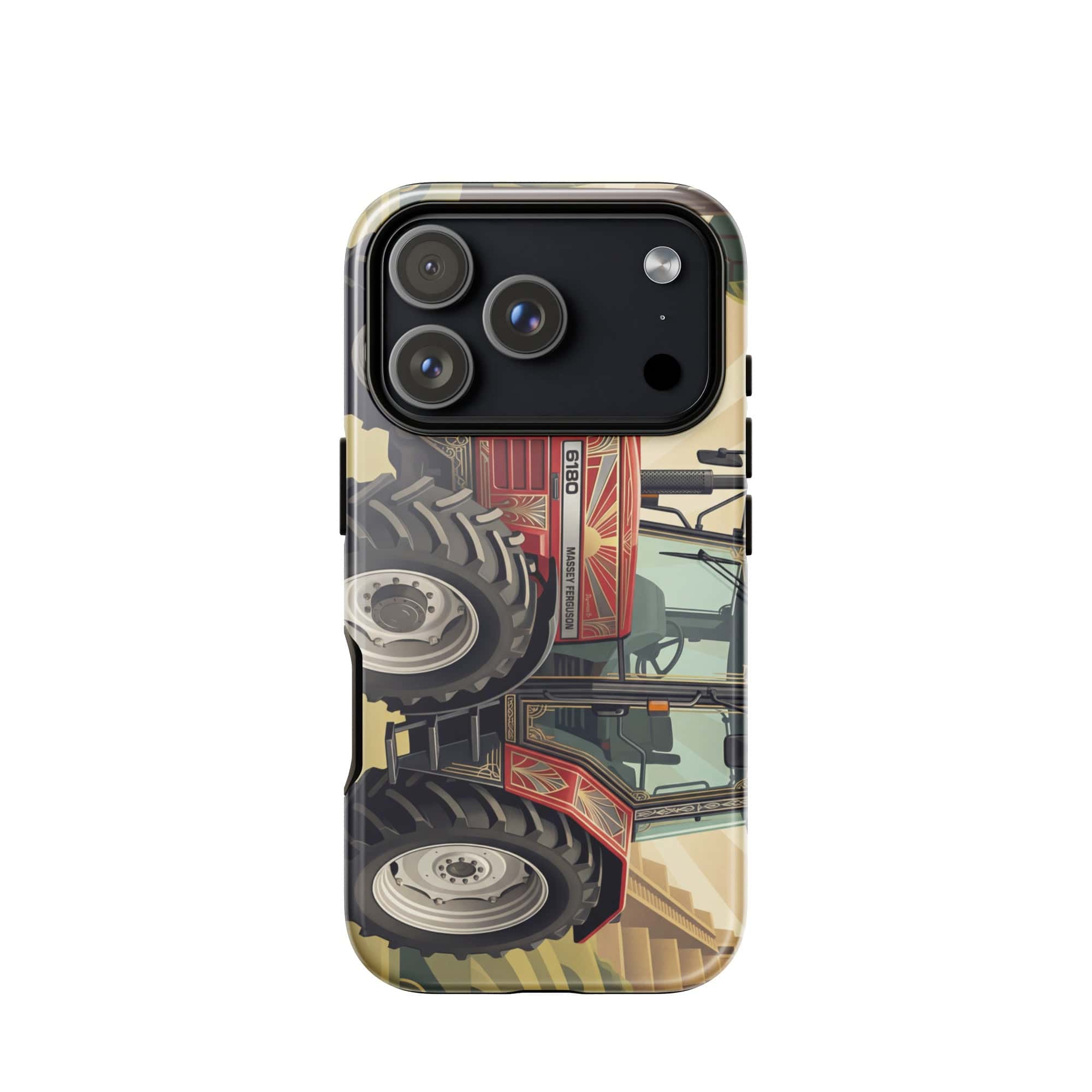 The Tractor Mugs Store iPhone 17 Pro Massey Ferguson 6180 | Art Deco Tough Case for iPhone® Quality Farmers Merch
