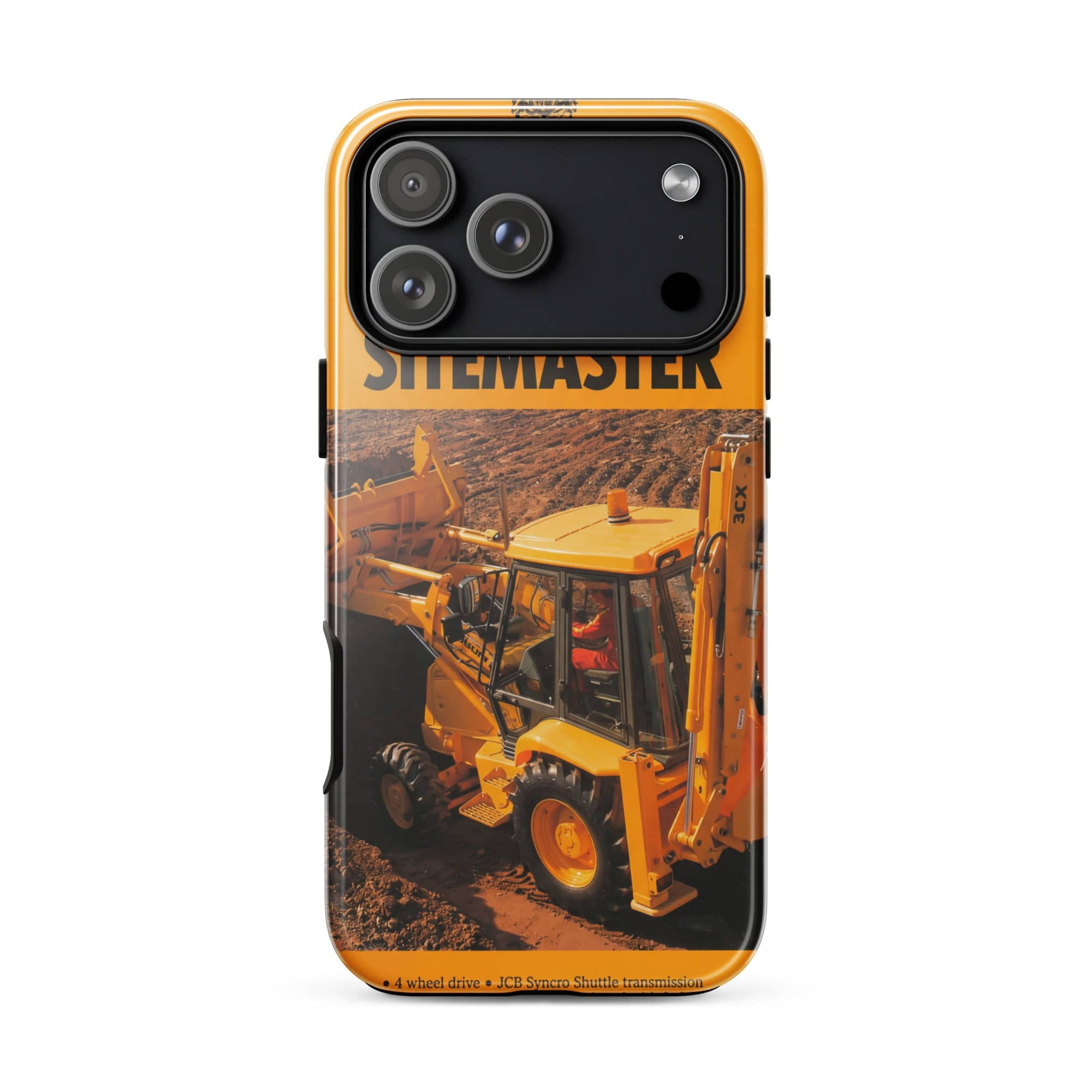 The Tractor Mugs Store iPhone 17 Pro Max JCB 3CX Sitemaster Brochure | Tough Case for iPhone® Quality Farmers Merch