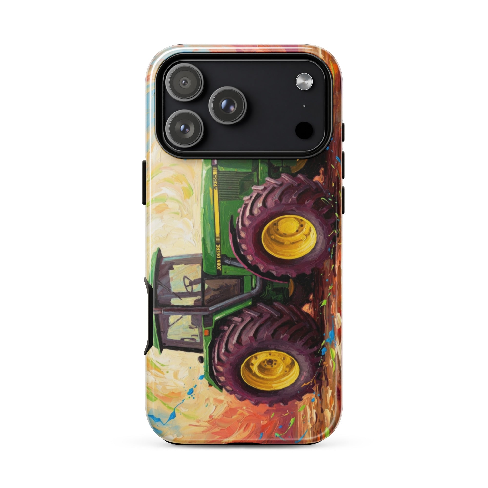 The Tractor Mugs Store iPhone 17 Pro Max John Deere 4755 Splash Art | Tough Case for iPhone® Quality Farmers Merch