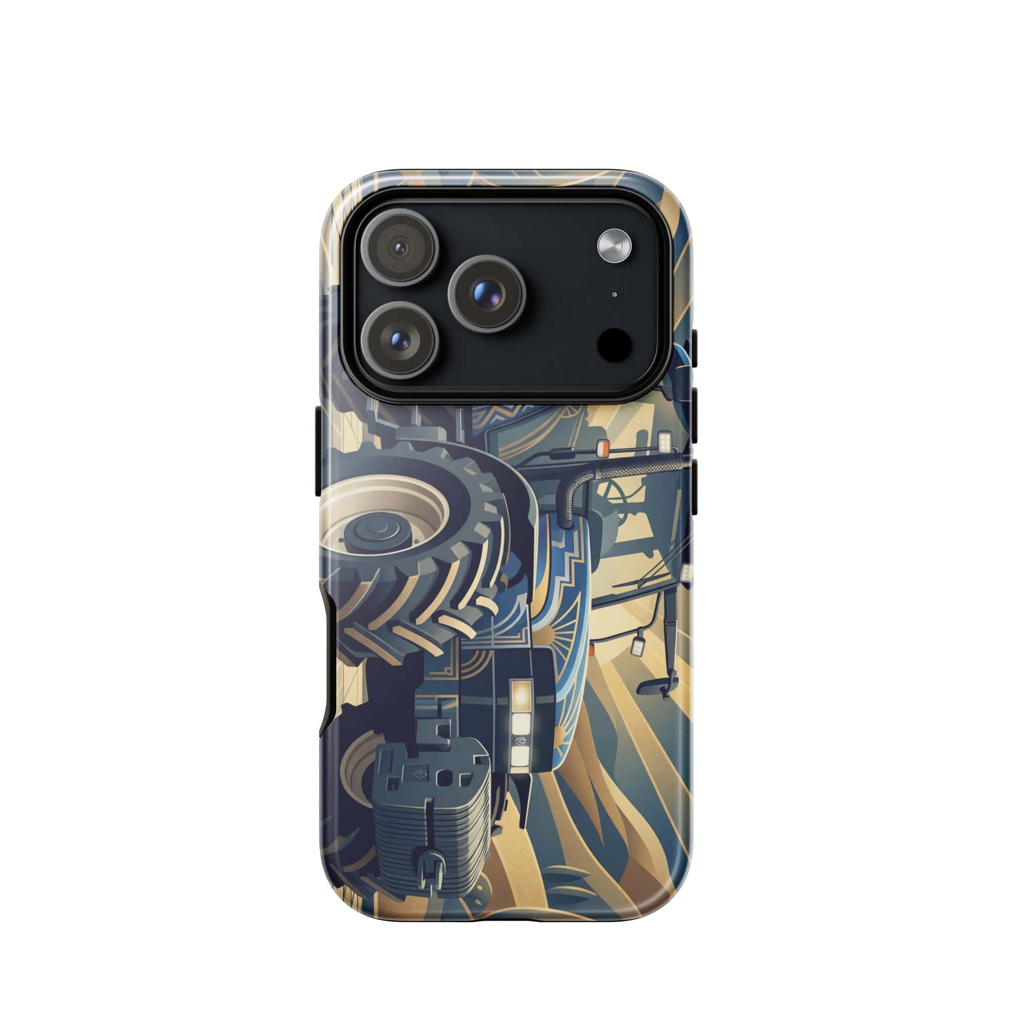 The Tractor Mugs Store iPhone 17 Pro New Holland TM 155  | Art Deco Tough Case for iPhone® Quality Farmers Merch