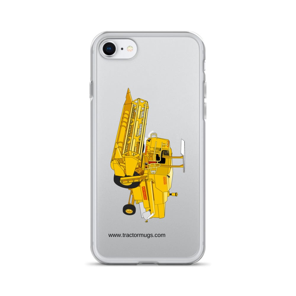 The Tractor Mugs Store iPhone SE Clayson 8060 Combine Harvester | Clear Case for iPhone® Quality Farmers Merch