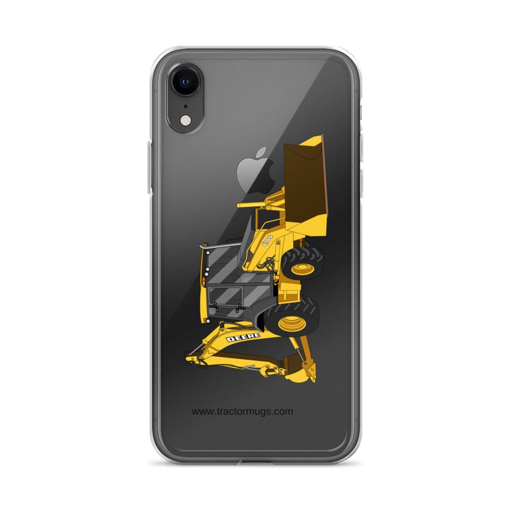 The Tractor Mugs Store iPhone XR John Deere 410G Backhoe | Clear Case for iPhone® Quality Farmers Merch