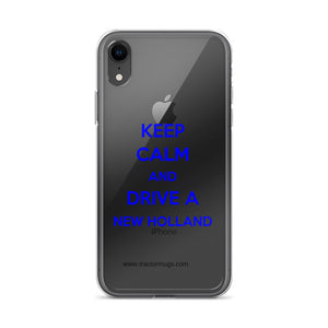 The Tractor Mugs Store iPhone XR Keep Calm New Holland | Clear Case for iPhone® Quality Farmers Merch