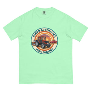The Tractor Mugs Store Island Reef FIATAGRI F140 PROUD AUSTRALIAN 100% FARMER Retro | Unisex Premium T-shirt Quality Farmers Merch