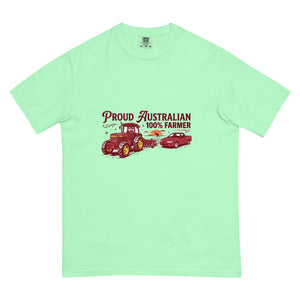 The Tractor Mugs Store Island Reef John Deere 3350 4WD PROUD AUSTRALIAN 100% FARMER Two Tone | Unisex Premium T-shirt Quality Farmers Merch