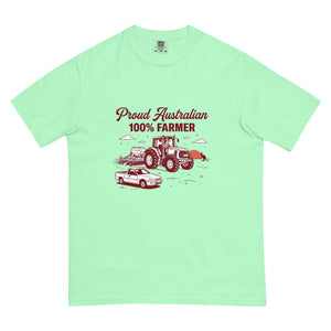 The Tractor Mugs Store Island Reef John Deere 6930 PROUD AUSTRALIAN 100% FARMER Two Tone | Unisex Premium T-shirt Quality Farmers Merch