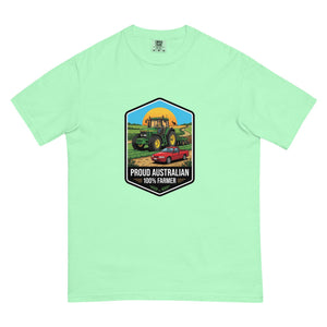 The Tractor Mugs Store Island Reef John Deere 7810 PROUD AUSTRALIAN 100% FARMER Bright | Unisex Premium T-shirt Quality Farmers Merch
