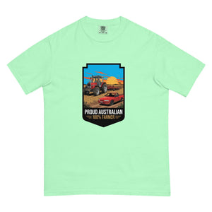 The Tractor Mugs Store Island Reef Massey Ferguson 3075 PROUD AUSTRALIAN 100% FARMER Bright | Unisex Premium T-shirt Quality Farmers Merch