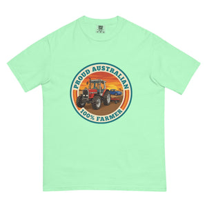 The Tractor Mugs Store Island Reef Massey Ferguson 3075 PROUD AUSTRALIAN 100% FARMER Retro | Unisex Premium T-shirt Quality Farmers Merch